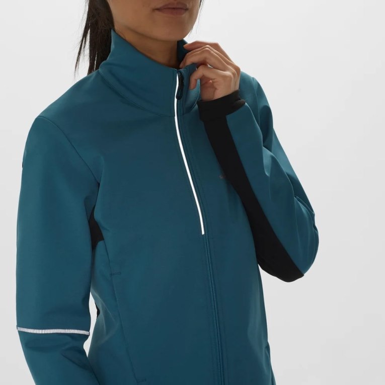 Salomon Agile Women's Shell Jackets Turquoise | CA 32V54